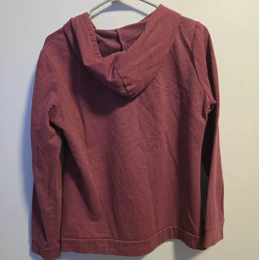 Eddie Bauer Burgundy Zip-Up Hoodie - Picture 3 of 6